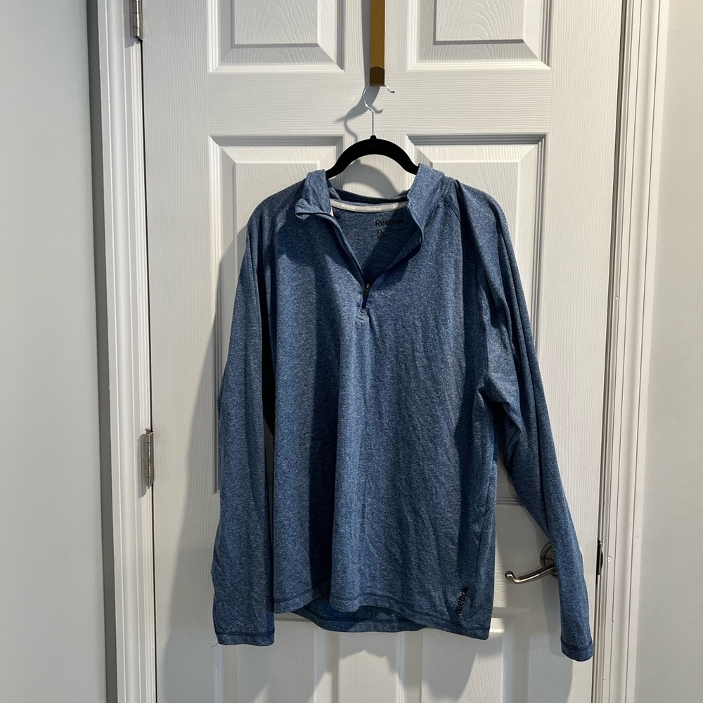 Men’s Reebok denim blue 1/4 zip XL